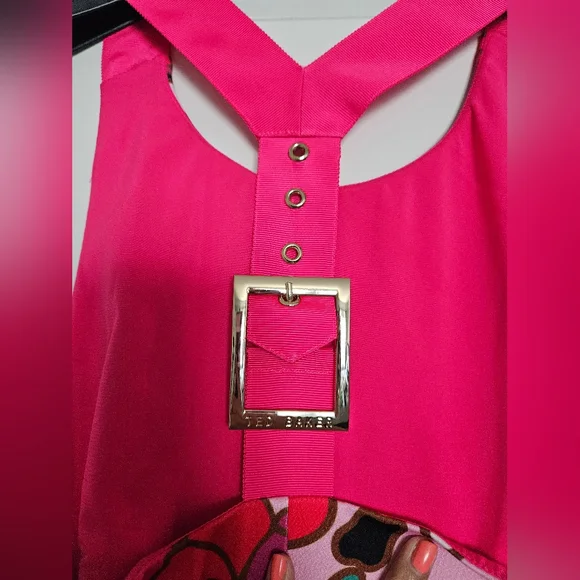 Ted Baker Hot Pink Dress Size 1 - Picture 4 of 4